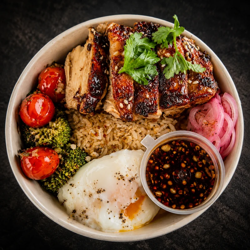 Soya Honey Ginger Chicken Bowl